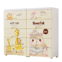 Cartoon Plastic Drawer Cabinet for Storage